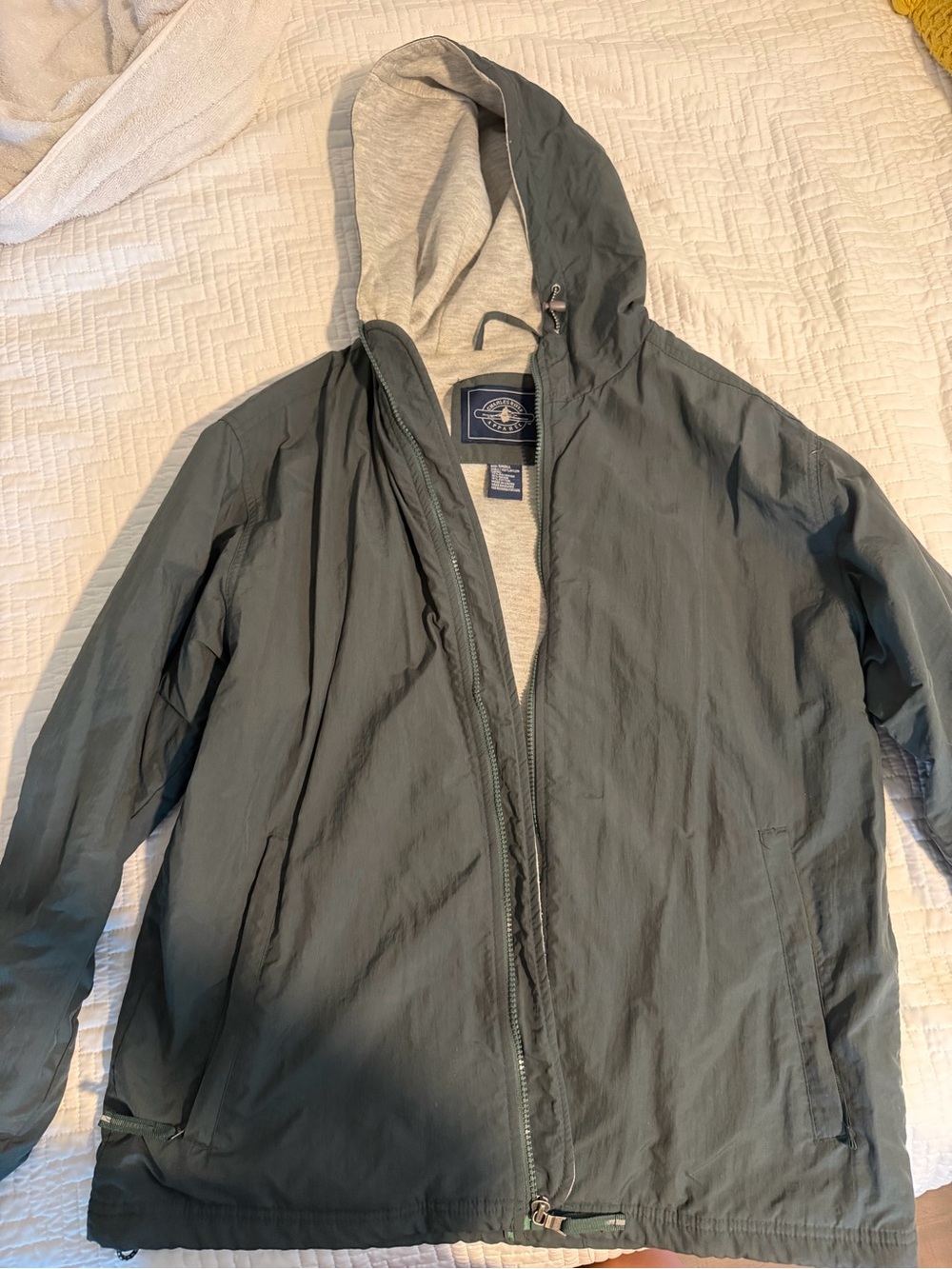 Charles River Apparel Hooded Utility Jacket in Olive